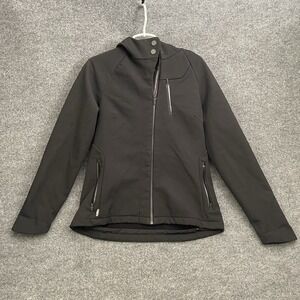 Icebreaker Merino Wool Jacket Womens Sz L Black Outdoor Full Zip Hoodie
